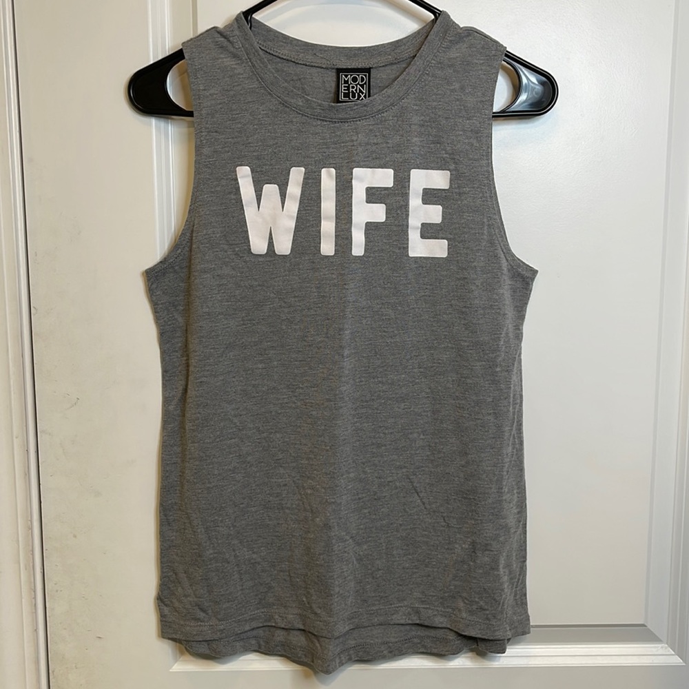 ModernLux (from Target) Gray “Wife” Tank Top M
